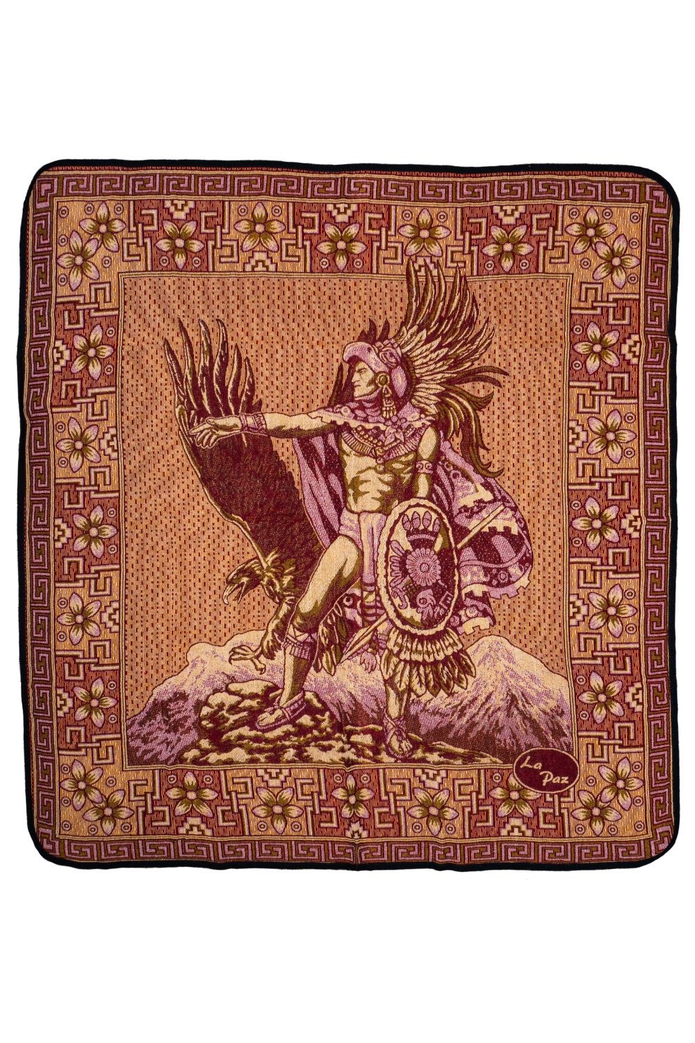 Colcha Polar Azteca Caballero Águila - Imagen 3