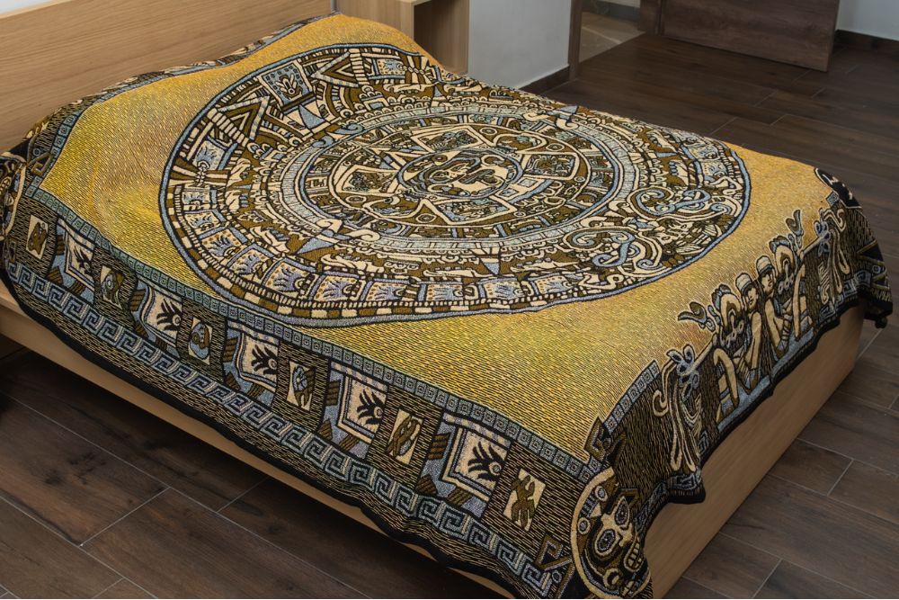 Colcha Polar Azteca Calendario Azteca