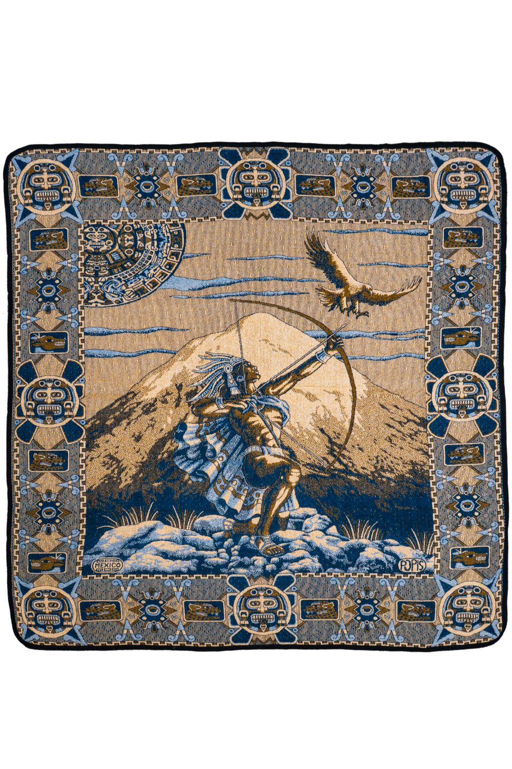 Colcha Polar Azteca Arquero - Imagen 3