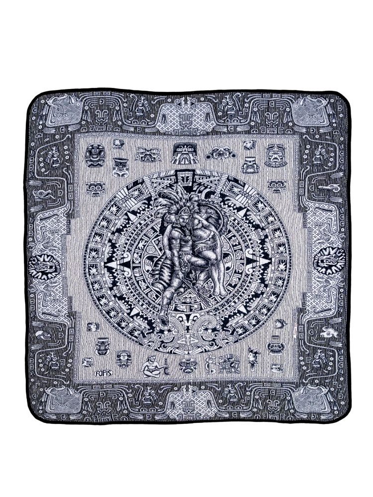 Colcha Polar Azteca Calendario Volcanes - Imagen 3