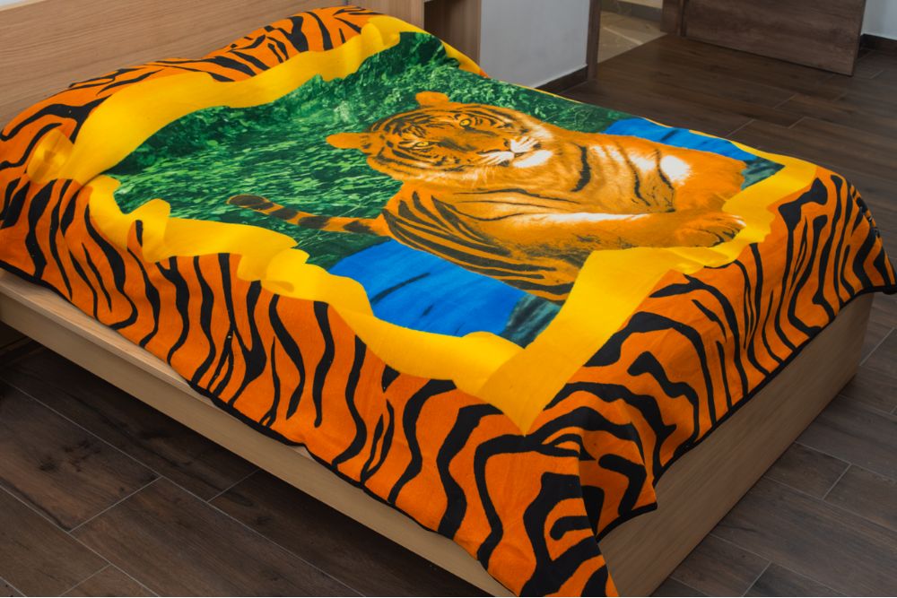 Cobertor Raschel Matrimonial Tigre