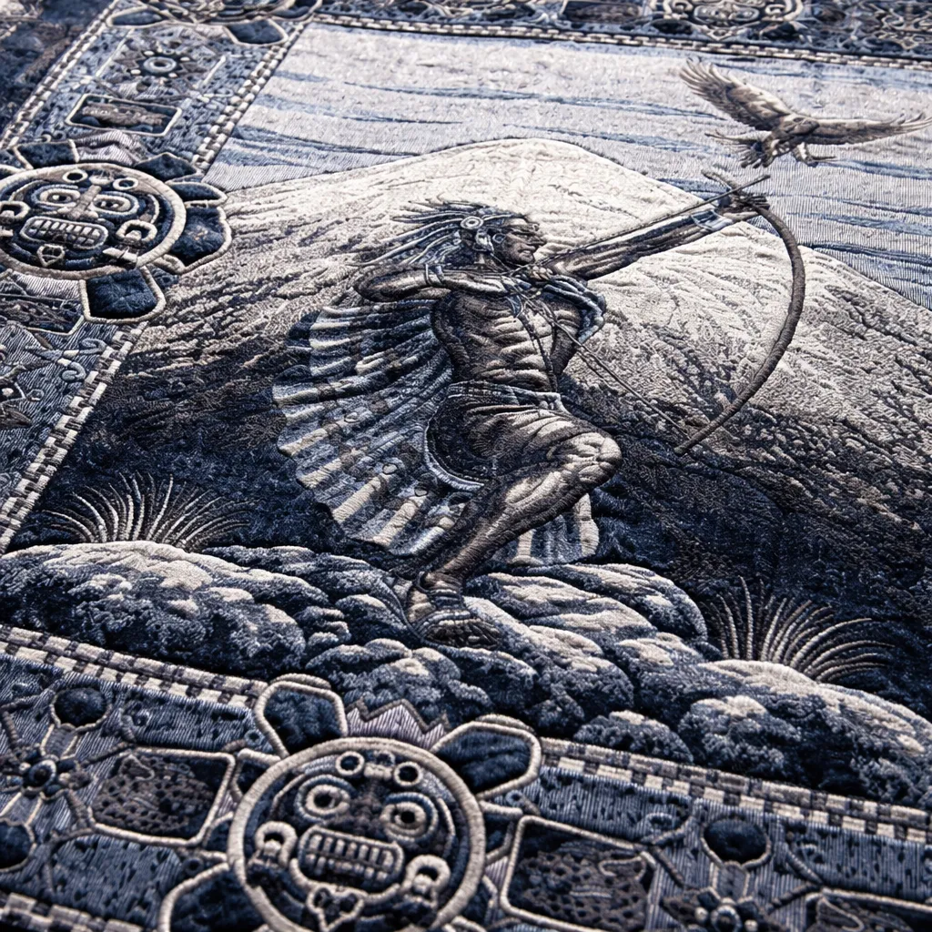Colcha Polar Azteca Arquero - Imagen 7