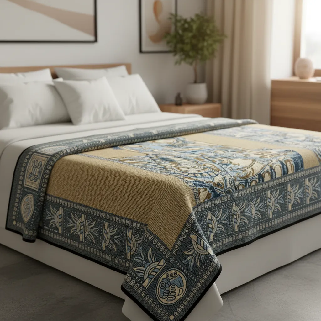 Colcha Polar Azteca Mujer Dormida - Imagen 6