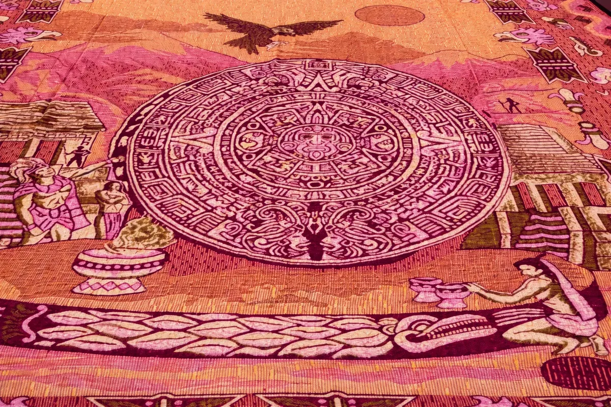 Colcha Polar Azteca Calendario Azteca I - Imagen 10