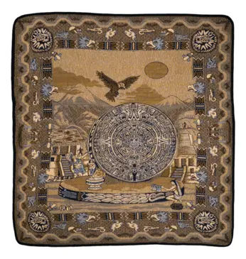 Colcha Polar Azteca Calendario Azteca I - Imagen 11